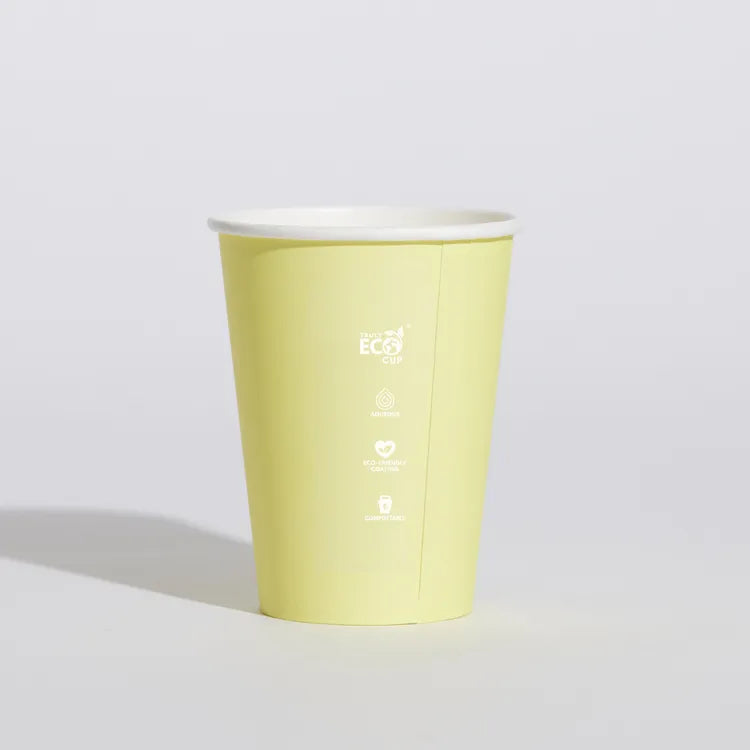 12oz Single Wall Aqueous Truly Eco Cup - Pastel Pk1000