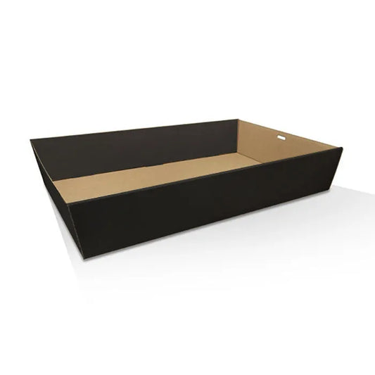 Black Corrugated Rectangle Catering Tray – Medium Plus 50pc/ctn