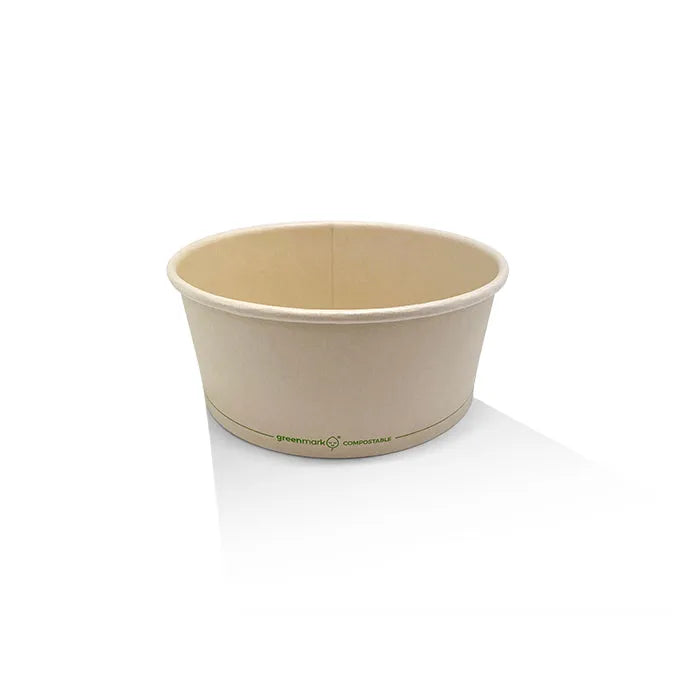 PLA Coated Bamboo PaperSalad Bowl 25oz 300pc/ctn