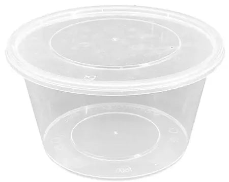 1500ml Clear Round Container & Lids