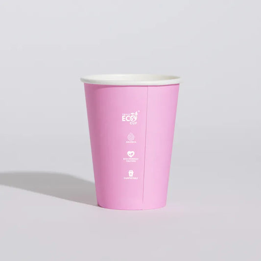 12oz Single Wall  Aqueous Truly Eco Cup - Pastel Pk1000