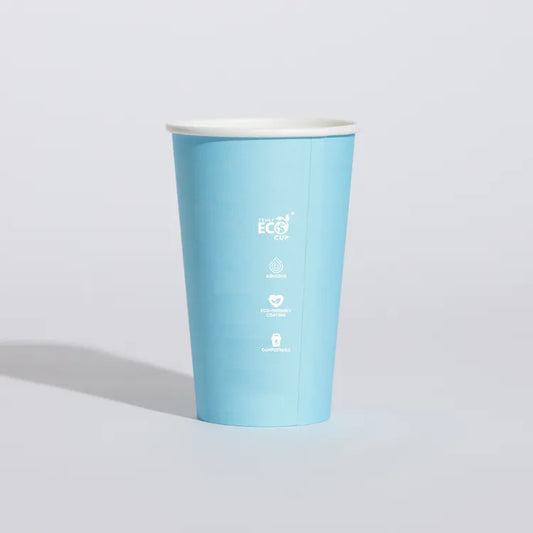 12oz Single Wall  Aqueous Truly Eco Cup - Pastel Pk1000
