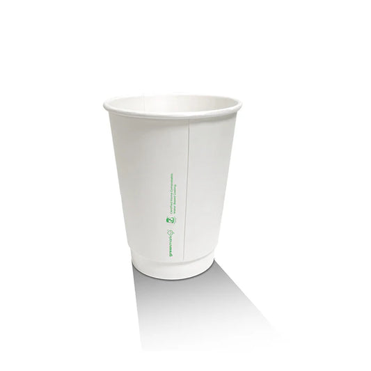 12oz Aqueous Coated White DW Cup