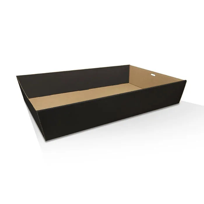 Black Corrugated Rectangle Catering Tray – Medium Plus 50pc/ctn