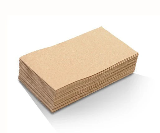 Quilted Dinner Napkin 1/8 fold Kraft Brown