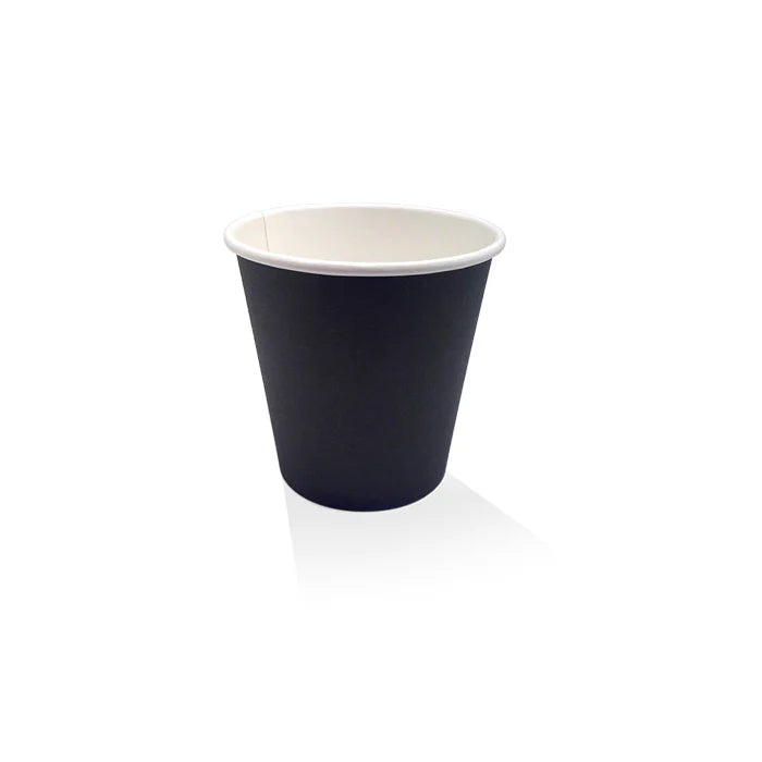 *8oz PE Coated black SW cup/One -Lid – Fits – All