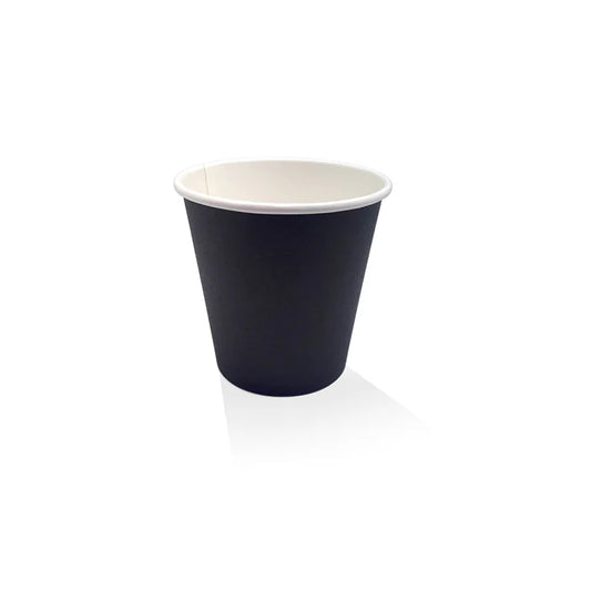 *8oz PE Coated black SW cup/One -Lid – Fits – All