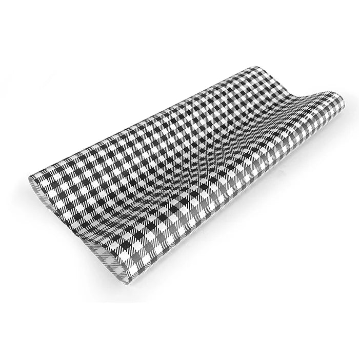Greaseproof Paper Gingham Black Half 190 x 150mm