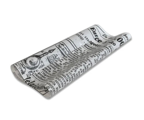 Greaseproof Paper Newsprint Half 190 x 150mm