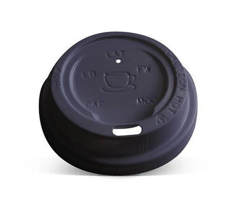 Plastic Lid- *8/12/16 oz Hot&Cold /Black 90mm