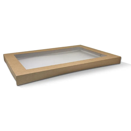 Kraft Catering tray Lid – Medium Plus–PET Window100/ctn