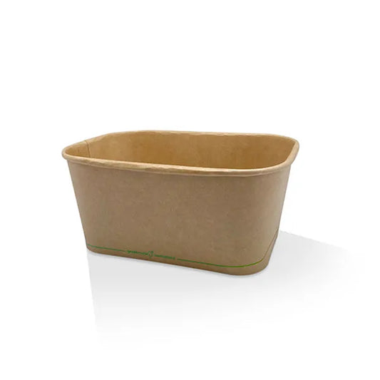 PP Coated Kraft Rectangular Container 1000ml