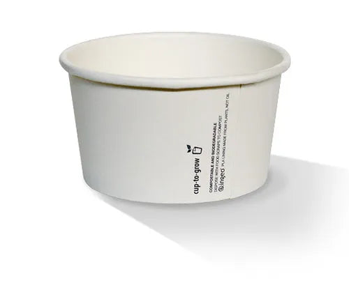 PLA Coated Paper Bowl 16OZ Plain 500pc/ctn