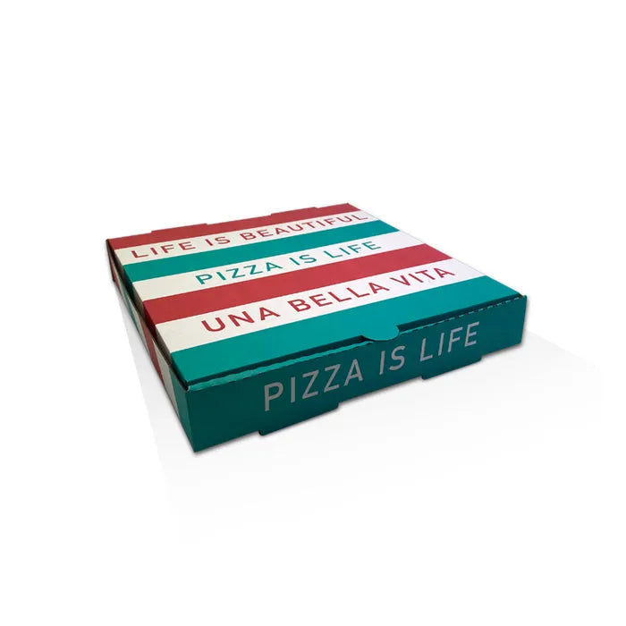 PIZZA BOX WHITE PRINTED 15 INCH 50/BUNDLE