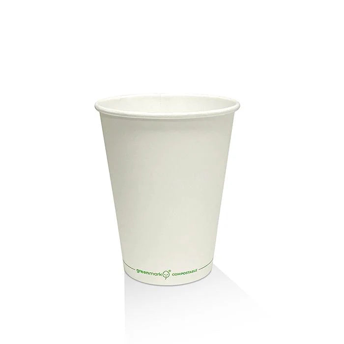 12 OZ PLA Coated SW Cup/Plain White