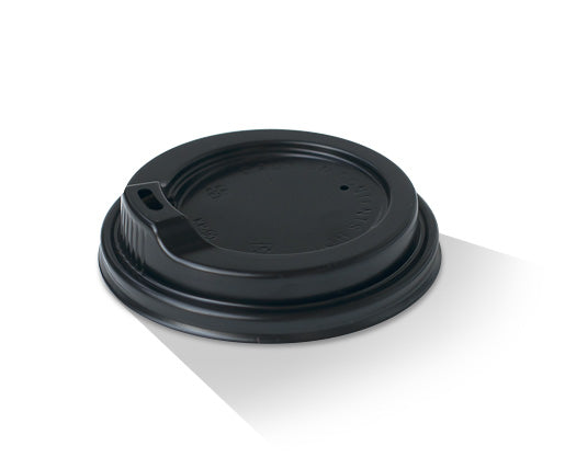 Lid – 8/12/16/20 oz Cups, 90 mm Black (Hot & Cold, 1000 pcs/carton)