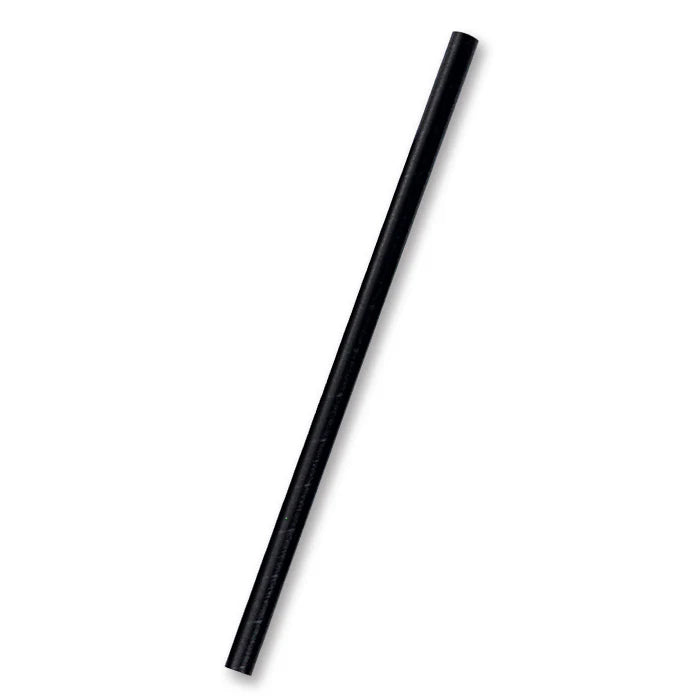 Paper Straw Jumbo 10mm - All Black