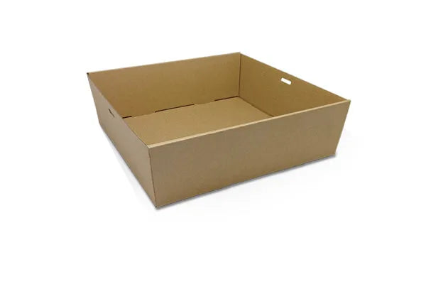 Brown Corrugated Square Catering Tray- Medium-100/ctn