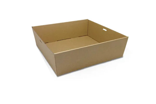 Brown Corrugated Square Catering Tray- Medium-100/ctn