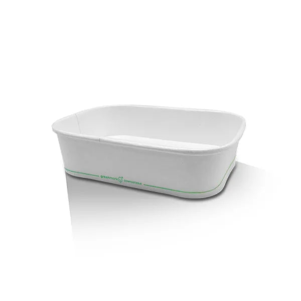 PLA Coated White Rectangular Container 500ml