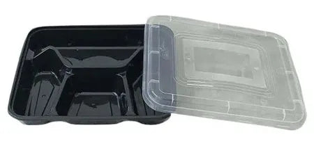 4 Compartment Container Set Black 150pcs