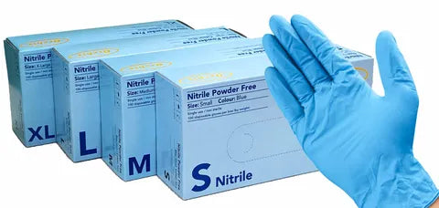 Nitrile Large BLUE Powder Free Gloves Pk1000