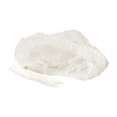 White Crimped Round Beret 21"/53cm