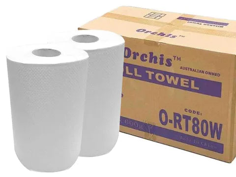 Orchis' Perforated Paper Roll Towel White 80m x (16 Roll/CTN) 600g